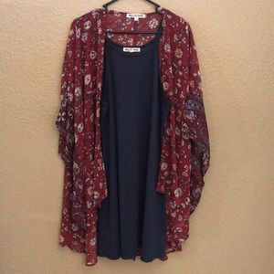 Spaghetti strap tank dress with wrap